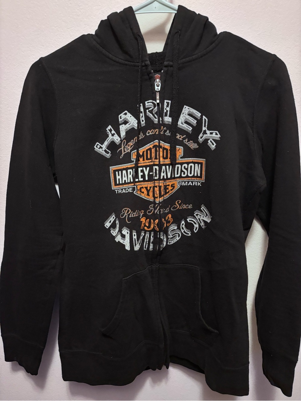 Harley-Davidson Black Zip-Up Hoodie